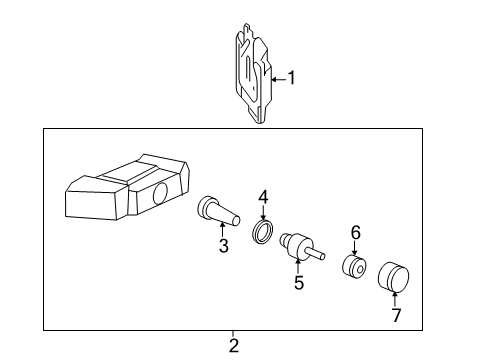 2014 Hyundai Accent Tire Pressure Monitoring Tpms Module Assembly Diagram for 95800-1R300