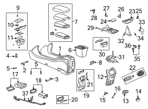 2003 Pontiac Bonneville Front Console Plate Asm-Front Floor Console Trans Shift Opening T*Neutral Diagram for 10382661