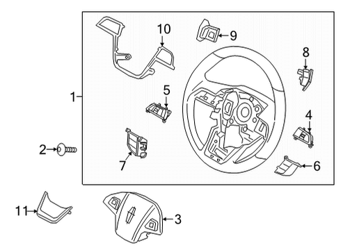 2021 Lincoln Nautilus Cruise Control Cruise Switch Diagram for JD9Z-9C888-GA