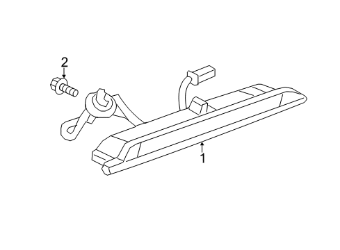 2017 Buick Envision High Mount Lamps High Mount Lamp Diagram for 23282911