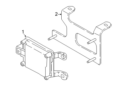 2019 Nissan Leaf Cruise Control System Bracket-Distance Sensor Diagram for 28452-5SA0C