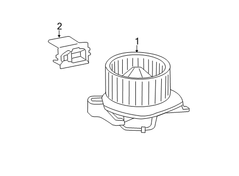 2011 Dodge Durango Blower Motor & Fan Motor-Blower With Wheel Diagram for 68079477AB