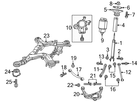 2015 Jeep Grand Cherokee Rear Suspension, Lower Control Arm, Ride Control, Stabilizer Bar, Torque Arm, Suspension Components ABSORBER-Suspension Diagram for 68234050AB