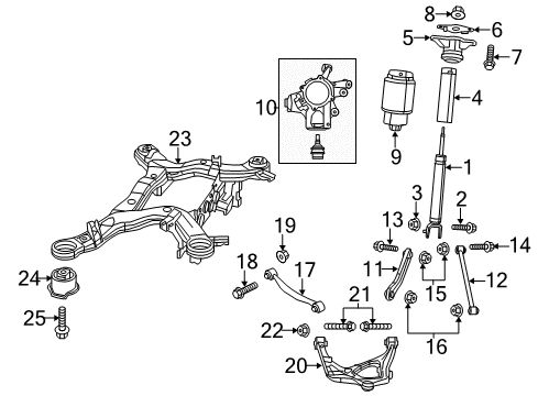 2017 Jeep Grand Cherokee Rear Suspension, Lower Control Arm, Ride Control, Stabilizer Bar, Torque Arm, Suspension Components ABSORBER-Suspension Diagram for 68298967AA