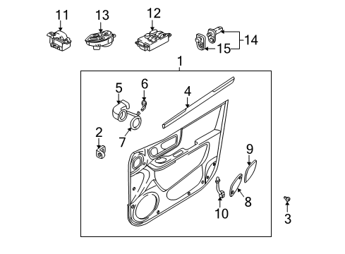 2002 Hyundai Santa Fe Rear Door Bulb Assembly-Door Lamp, LH Diagram for 92631-26000