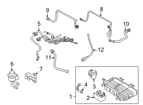 2012 Ford Fusion Emission Components Connector Tube Diagram for 9E5Z-9J285-A