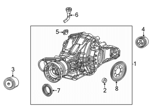 2021 Jeep Grand Cherokee L Axle & Differential - Rear Axle-Rear Axle Diagram for 68504043AA