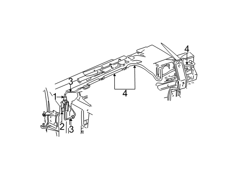 2003 Cadillac Escalade Antenna & Radio Extension Diagram for 15755162