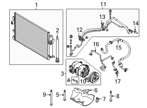 2013 Ford Focus Switches & Sensors AC Line Diagram for BV6Z-19E631-A