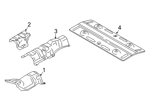 2020 Ford Edge Heat Shields Heat Shield Diagram for KT4Z-5811130-A