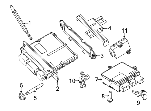 2012 Ford F-350 Super Duty Fuel Injection Fuel Rail Diagram for AL3Z-9F792-B