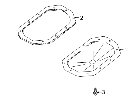 2011 Chevrolet Aveo Transaxle Parts Transmission Pan Diagram for 96866844