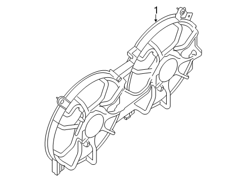 2012 Nissan Altima Cooling System, Radiator, Water Pump, Cooling Fan Motor Assy-Fan & Shroud Diagram for 21481-ZX50A
