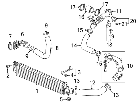 2018 Honda Accord Powertrain Control Pipe, Intercooler In. Diagram for 17282-6A0-A01