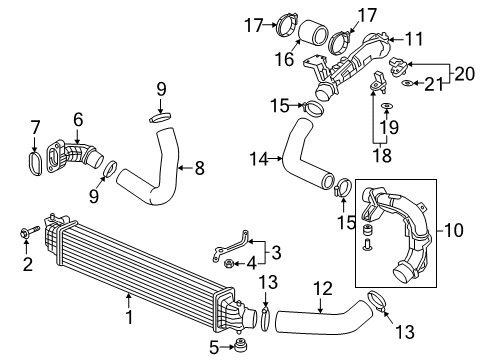 2018 Honda Accord Powertrain Control Band, Hose (D55.8) Diagram for 17316-6A0-A01