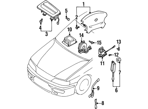 2000 Infiniti G20 Air Bag Components Wire Assembly-Steering Diagram for B5554-5L391