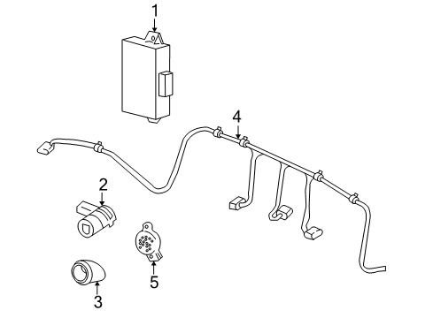 2003 Ford Excursion Electrical Components Module Diagram for 1C7Z-15K866-AA