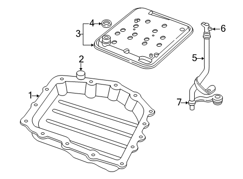 2002 Chrysler Sebring Automatic Transmission Filter-Valve Body Diagram for MR350441