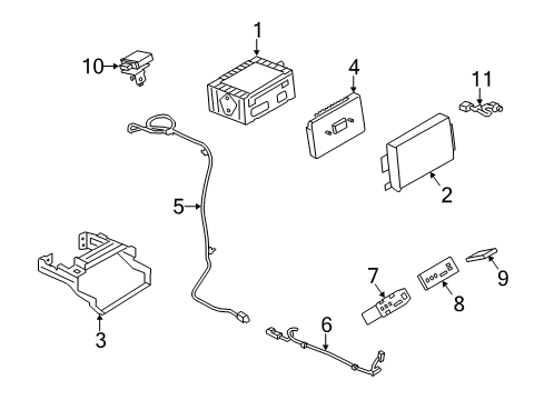 2018 Ford Escape Navigation System GPS Antenna Diagram for CJ5Z-10E893-F