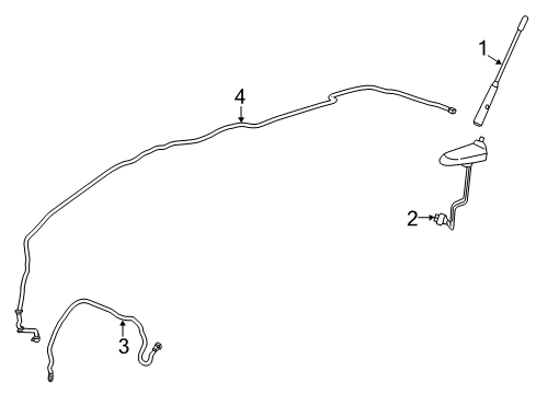 2021 Chevrolet Trax Antenna & Radio Antenna Cable Diagram for 42344933