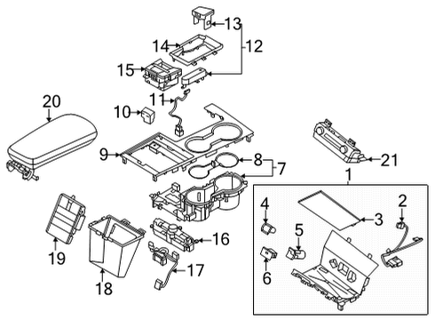 2021 Kia K5 Switches Switch Assembly-Parking Position Diagram for 46760-D4100