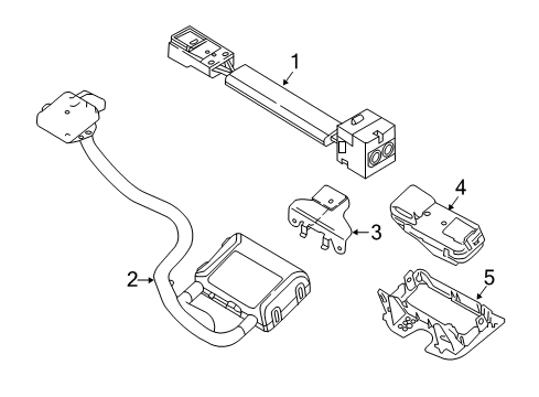 2018 Infiniti QX30 Communication System Components Switch Assy-Data Communication Module Diagram for 253B0-5DA0A