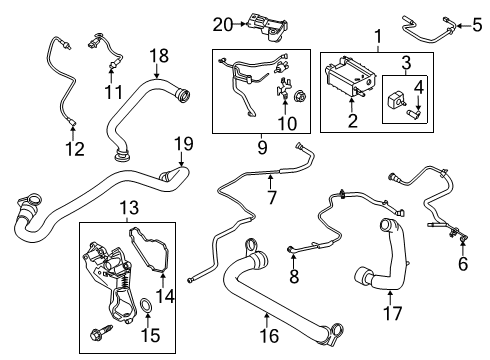 2020 Ford Fusion Emission Components Hose Assembly Diagram for HG9Z-9D289-F