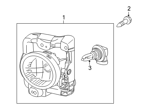 2012 Acura ZDX Bulbs Foglight Assembly, Driver Side Diagram for 33950-SZN-A01