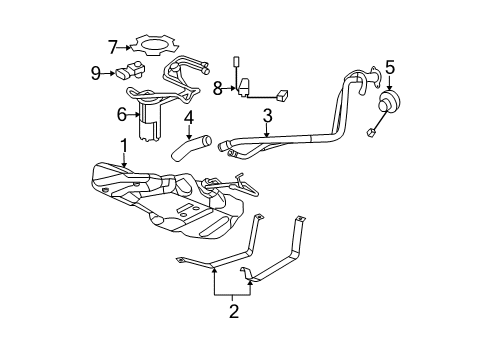 2010 Chevrolet HHR Senders Filler Pipe Diagram for 25804510