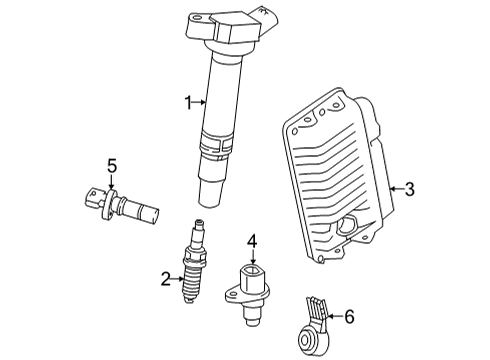 2022 Lexus NX350 Ignition System SENSOR, KNOCK CONTRO Diagram for 89615-78010