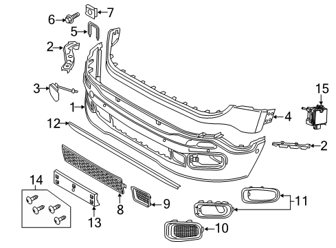 2015 Jeep Renegade Lane Departure Warning Camera-Forward Facing Diagram for 68496501AA
