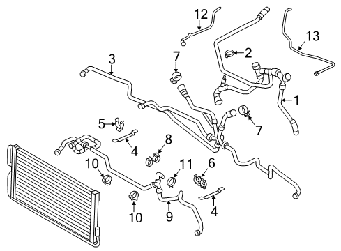 2015 BMW M6 Gran Coupe Hoses, Lines & Pipes Torx Screw Diagram for 07129902813