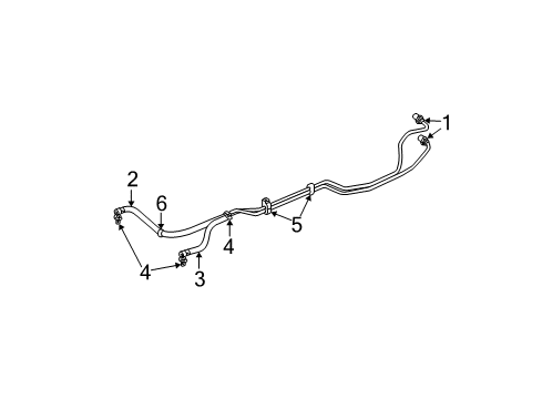 2004 Jeep Wrangler Trans Oil Cooler Hose-Transmission Oil Cooler Diagram for 5093942AA