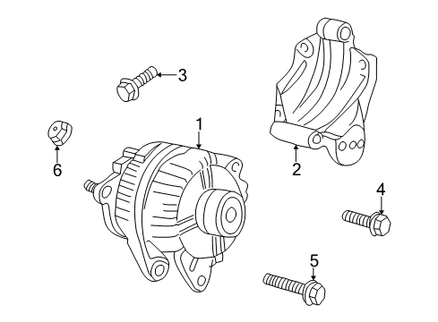 1999 Jeep Grand Cherokee Alternator Bracket-Alternator Diagram for 4854026