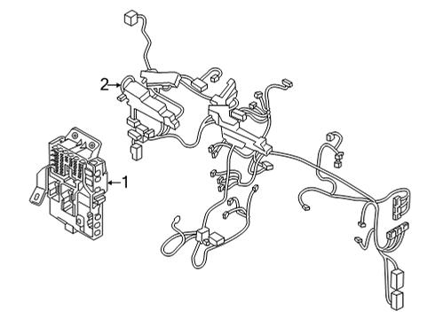 2022 Hyundai Elantra Fuse & Relay Junction Box Assembly-I/PNL Diagram for 91950-BY120