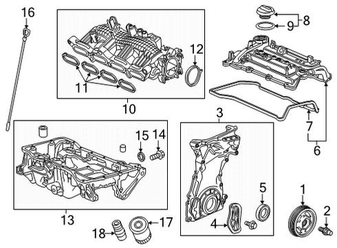 2022 Honda Civic Engine Parts MANIFOLD, IN Diagram for 17100-64A-004