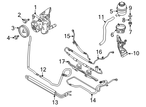 2008 BMW M3 P/S Pump & Hoses, Steering Gear & Linkage Power Steering Pump Diagram for 32412283041