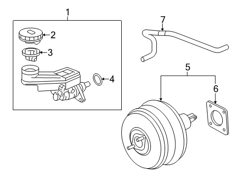 2009 Honda Odyssey Hydraulic System Tube Assy., Master Power Diagram for 46402-SHJ-A01