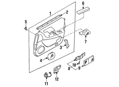 1994 Infiniti Q45 Interior Trim - Front Door Main Power Window Switch Assembly Diagram for 25401-67U00
