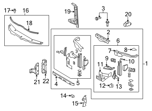 2014 Toyota Land Cruiser Automatic Temperature Controls Radiator Support Diagram for 53201-60251