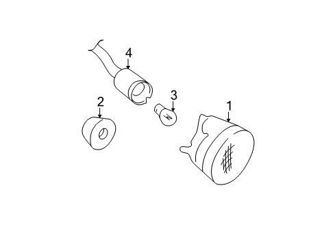 2002 Pontiac Sunfire Backup Lamps Lamp Asm-Back Up Diagram for 5978485