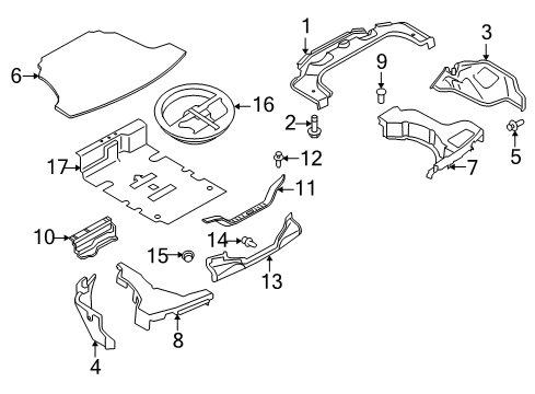 2012 Infiniti G37 Interior Trim - Rear Body Box Assembly Trunk Diagram for 84985-JL00A