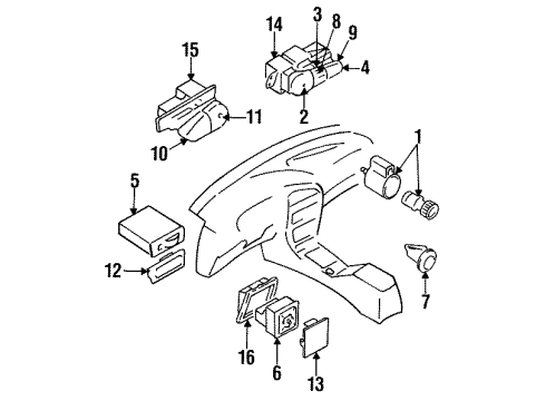 1994 Dodge Colt Switches Switch-Courtesy Lamp Diagram for MB698713