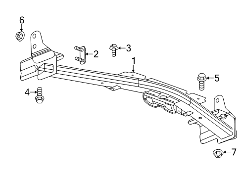 2014 GMC Sierra 1500 Frame - Trailer Hitch Components Trailer Hitch Nut Diagram for 11516783