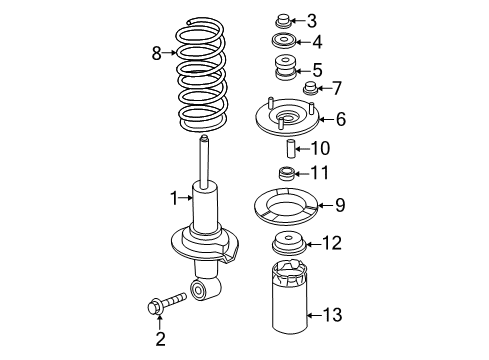 2008 Nissan Frontier Struts & Components - Front ABSORBER Kit - Shock, Front Diagram for 56110-EB025