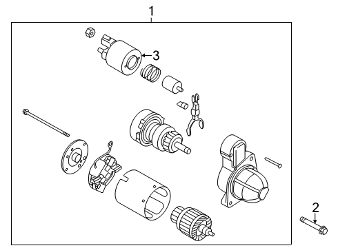 2020 Hyundai Santa Fe Starter Starter Assy Diagram for 36100-2GGA0