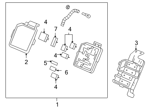 2010 Chevrolet Impala Fuse & Relay BLOCK ASM-ACSRY WRG JUNC Diagram for 84234963