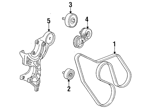 1994 Chevrolet K3500 Belts & Pulleys Tensioner Asm-Drive Belt Diagram for 12552360