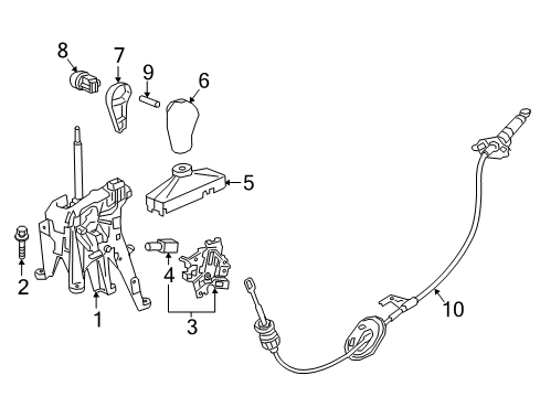 2019 Honda HR-V Gear Shift Control - AT Cover, Kno*NH892L* Diagram for 54721-T7A-H51ZA