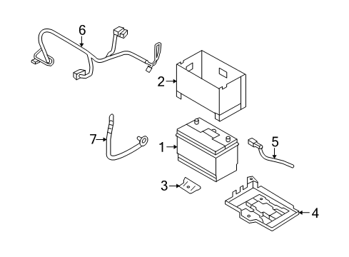 2012 Hyundai Santa Fe Battery Wiring Assembly-Transmission Ground Diagram for 91865-0W510